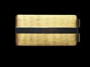Money Clip Anson Gold Silver Brushed Tone Mid Century Modern Gangster M27 - Picture 1 of 10