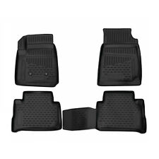 OMAC Floor Mats Liner for GMC Canyon Crew Cab 2015-2022 Black TPE All-Weather 4x
