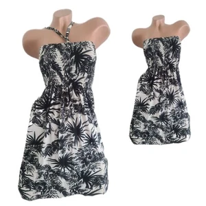 Bandeau Strandkleid Sommerkleid Hängerchen Neckholder Schwarz Gr.36-38-40 K0028 - Bild 1 von 1