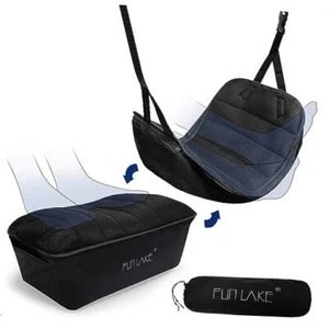 2-in-1 Airplane Footrest Pillow - Inflatable Travel Foot Hammock & Cushioned - Picture 1 of 7