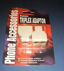 Phone Accessories MODULAR Triplex Adaptor for Connection of 3 Line Cords - NEW - Picture 1 of 2