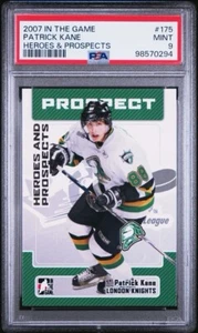 2006-07 In The Game ITG Heroes and Prospects #175 Patrick Kane Knights RC PSA 9 - Picture 1 of 2