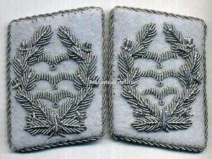 weisse LUFTWAFFE hg Kragenspiegel OBERST collar tabs Luftwaffe Colonel on white - Bild 1 von 1