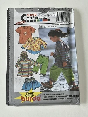 Hoodie Top Pants Childs Size 3-8 Burda Br3276 Sewing Pattern UnCut Cute Pattern - Image 1 of 2