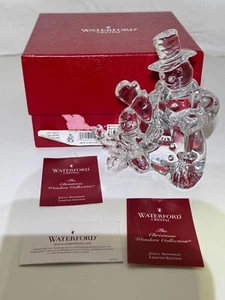 Waterford Crystal 2007 Jolly SNOWMAN Sculpture Figurine Paperweight w/ box - Picture 1 of 3