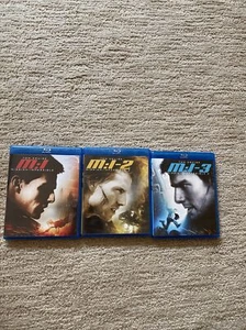 Mission Impossible Blu-Ray discs MI:1, MI:2, & MI-3 Dvd 3 Set USED TOM CRUISE - Picture 1 of 11
