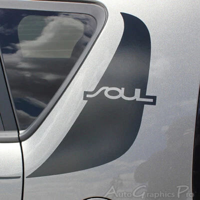 Stripes Hood Rear Decals 3M Vinyl Graphics Soul Patch fits 2014-2019 Kia Soul  — 第 1/4 张图片