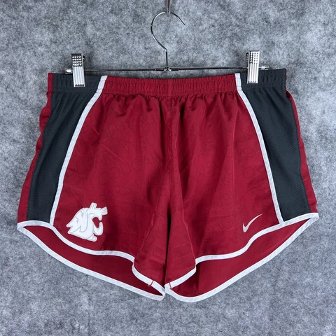 Washington State Cougars Shorts Womens Medium Lined Nike Dri Fit Red Logo Cover