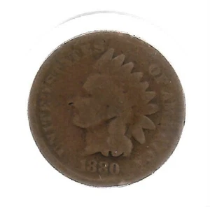 1880 Rare 144 Year Old Native American Indian Head Penny US Coin Collection Z133 - Picture 1 of 2