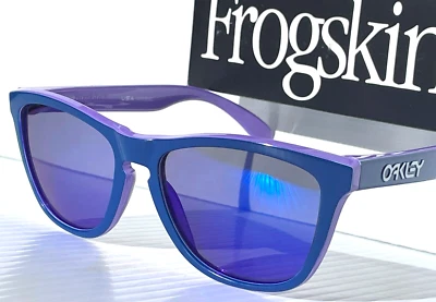 Gafas de sol Oakley Frogskins púrpura azul marino polarizadas Galaxy lentes espejadas 9013-G5 Foto 1 de 4