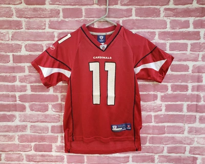 🔥 Arizona Cardinals #11 Larry Fitzgerald Reebok Red Jersey Boys Small / Medium - Image 1 of 4