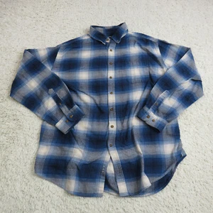 Crofts & Barrow Shirt Mens XLarge XL Blue Flannel Outdoors Hike Hiking Camping - Picture 1 of 17