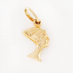 VINTAGE 14K YELLOW GOLD NEFERTITI CHARM / PENDANT - Picture 1 of 3