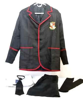 Women’s School Girl Costume Uniform Set Large – Jacket, Shirt, Shorts, Tie, Sock - Image 1 of 4