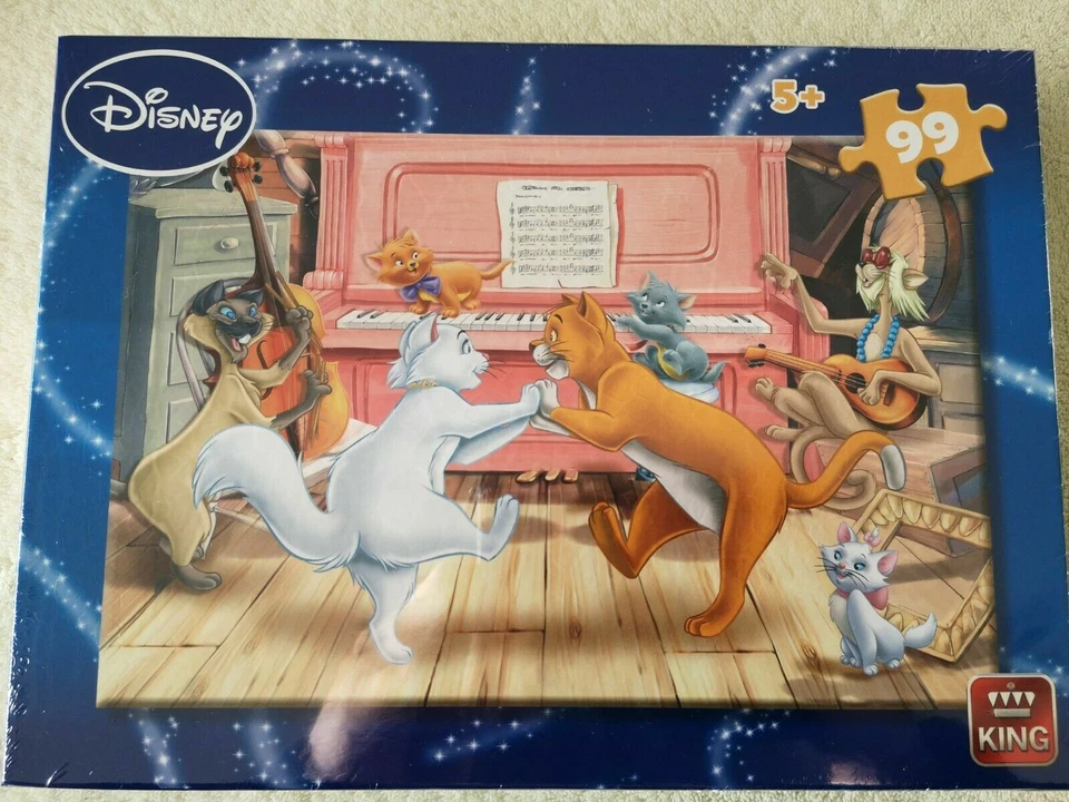 KING INTERNATIONAL Walt Disney - Aristocats Puzzle (99 Teile) 33 X 22cm für Kinder ab 5 Jahren