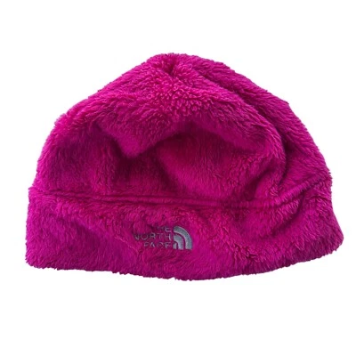 Gorro gorro polar The North Face talla juvenil pequeño rosa intenso con logotipo plateado usado en excelente estado Foto 1 de 4