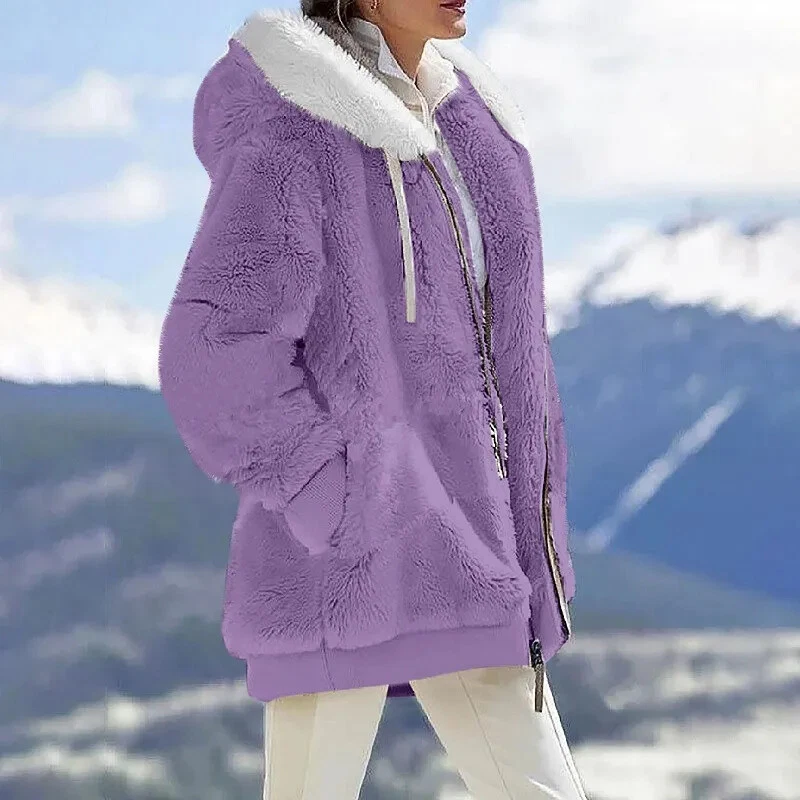 Chaqueta Abrigo Invierno Cálido Mujer Polar Térmico Calentado Felpa Abrigo Piel *20% DE DESCUENTO* Foto 1 de 4