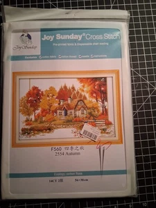 NUEVO JOY DOMINGO ESTAMPADO PUNTO DE CRUZ 14CT 2554 OTOÑO 56X38 CM - Imagen 1 de 1