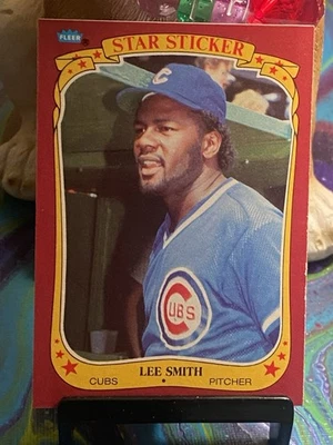 1986 Fleer Star Stickers #112 Lee Smith Chicago Cubs HOF - Image 1 of 2