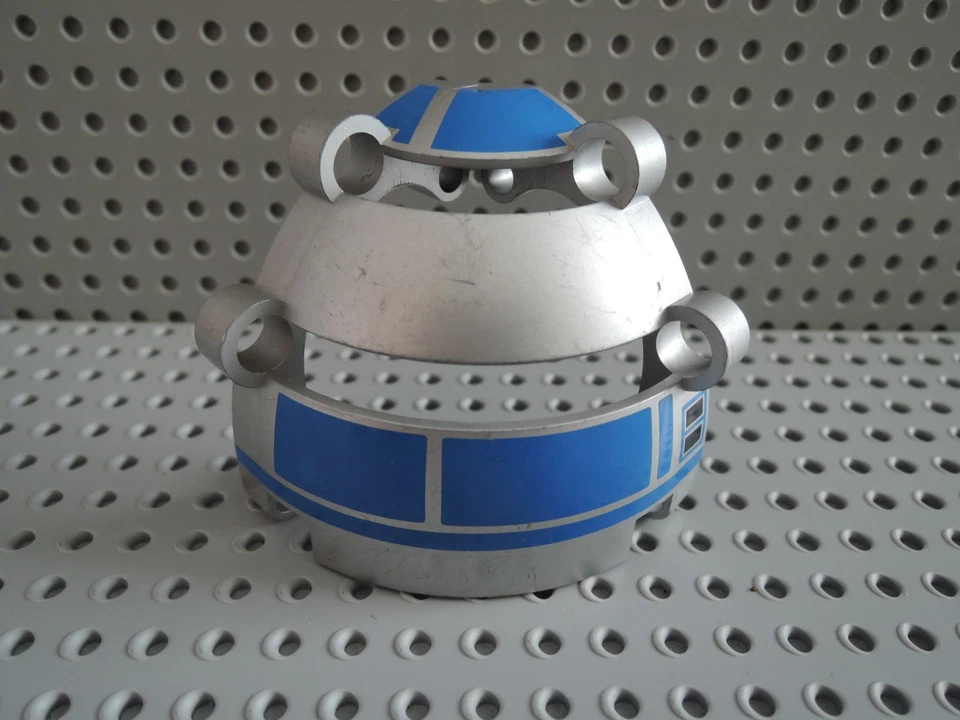 Lego 1 x Technic Panel Dome 51ps1 6x6x5 2/3 metallic silber blau R2-D2 9748 (1) - Bild 1 von 1