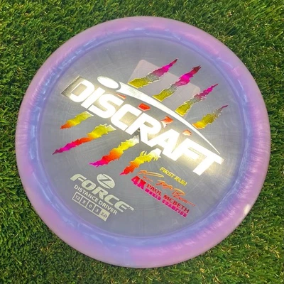PEARLY First Run 4X Claw Z Force Paul McBeth Discraft Distance Driver Golf Disc - Image 1 of 4