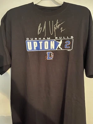 Autographed BJ Upton Shirt - Durham Bulls - Tampa Bay Rays w/ COA - Image 1 of 4