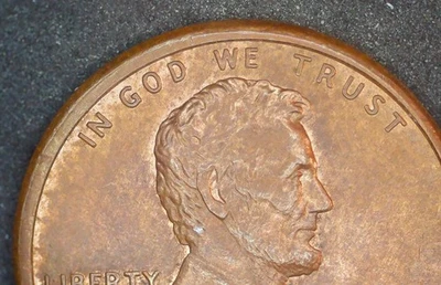 Moneda de error Lincoln Memorial Cent 1991 desalineada Die Strike Foto 1 de 4