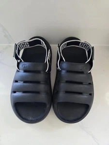 UGG Sport Yeah Slides Black Women's Size 6  - Picture 1 of 7