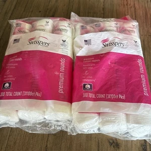 Swisspers Premium Baumwollrunden, 6x 100 Stück Packungen (600 Pads insgesamt) Kostenloser Versand - Bild 1 von 5