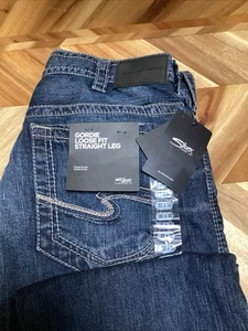 NWT MEN'S SILVER JEANS Gordie Loose Fit Straight Leg Max Flex 32 X 32 - Picture 1 of 4