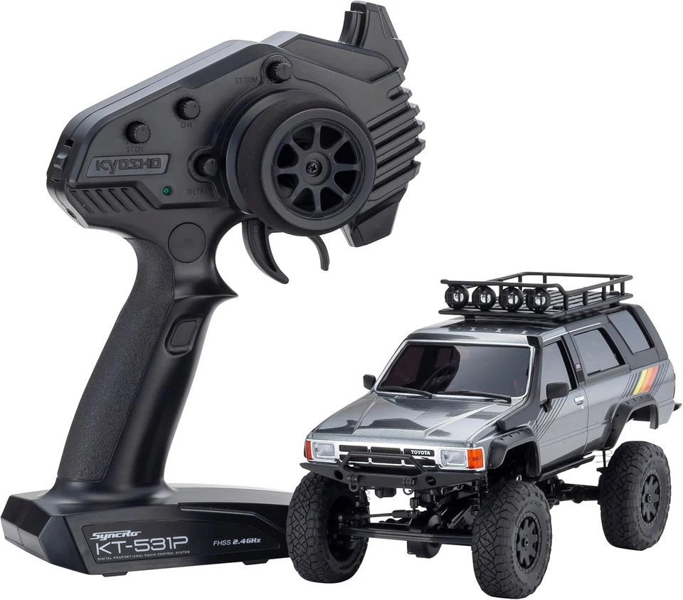 Kyosho MINI-Z 4x4 TOYOTA HILUX SURF w/Accessory Parts Gray Ready Set 32540GM - Image 1 of 1