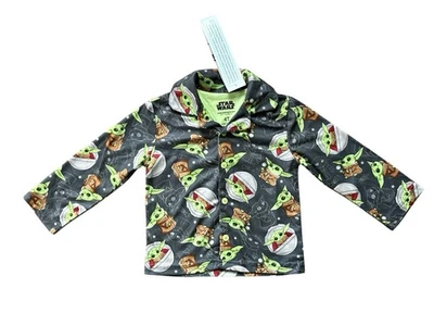 Baby Yoda Button Up Pajama Top Mandalorian Star Wars Size 4T - Image 1 of 2