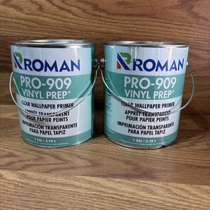Lote de 2 imprimaciones de papel tapiz transparente de preparación de vinilo romanas PRO-909 1 galón - 1 paquete - Imagen 1 de 4
