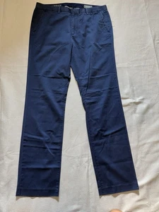 BONOBOS Chino Pants Blue Straight Fit  MENS 34X34 - Picture 1 of 7