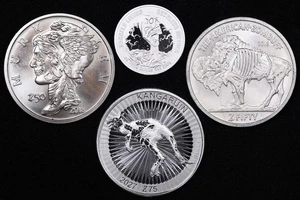BL/RM Resurrection, Murk Diem, Zombuff, & Kangaruin 3.25 oz .999 Silver 4pc Set - Picture 1 of 2