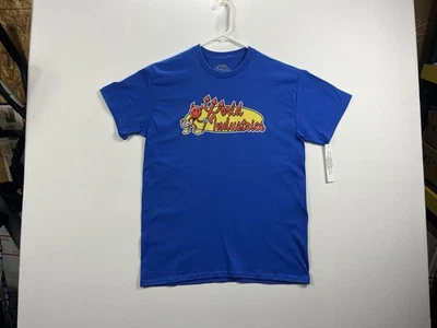 World Industries Blue T-Shirt (Adult Size Small) Y2K Retro-Logo Skateboard Tee - Image 1 of 4