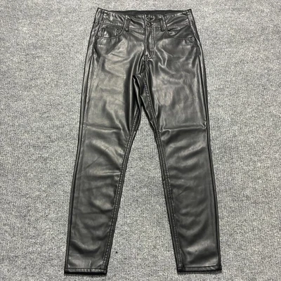 NOBO No Boundaries Womens Pants Juniors 13 Black Coated Skinny Stretch High Rise - Image 1 of 4