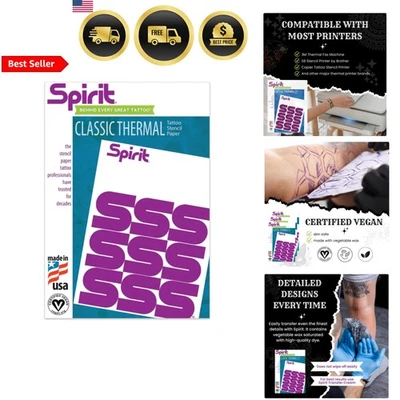 Papel de transferencia de tatuajes 8,5 x 11 pulgadas 100 hojas papel de plantilla para artistas del tatuaje Foto 1 de 4