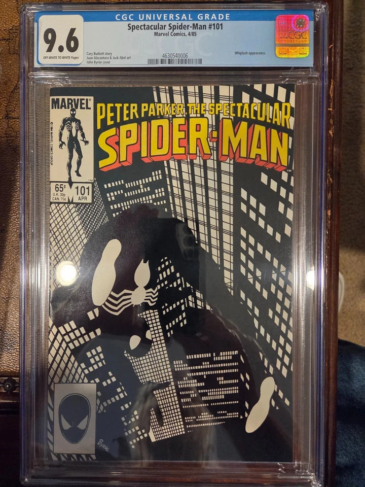 Espectacular Spider-Man #101 - Marvel Comics 1985 CGC 9,6 apariencia de latigazo cervical. Foto 1 de 1