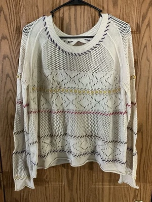 Suéter David Britton Buffalo Grande Tostado/Beige Con Acentos Usado en Excelente Condición  Foto 1 de 4