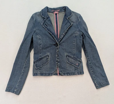 American Eagle Women's Denim Jacket Size S Blazer Y2K Medium Wash - Image 1 of 4