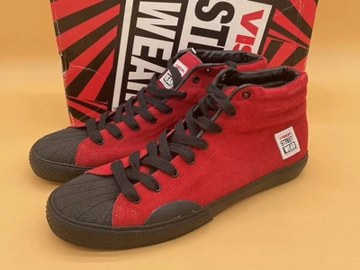 Size 12 Vision Street Wear Hi Top Suede Leather Red Skate Shoes Sneakers - Image 1 of 4