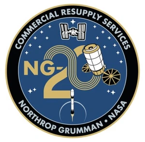 NASA Commercial Resupply Services NG-20 Vinyl Sticker - 3 in. x 3in. - Picture 1 of 1