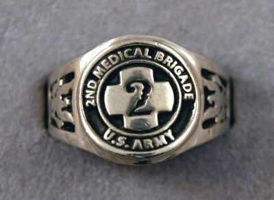 Anillo 2da Brigada Médica 2d Med Bde Unidad Insignia Anillo USAR Foto 1 de 4