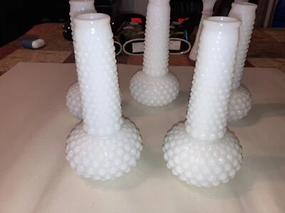 Jarrón de vidrio blanco - diseño burbuja (Y) Foto 1 de 3