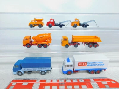 7x wiking H0 1:87 Modello MB: Unimog + 682 Betoniera ecc Gute 2° scelta #BY356-0 - Immagine 1 di 4