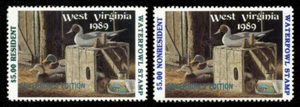 WV3G, 3GA — 1989 West Virginia Governor Edition, R & NR set - Picture 1 of 3