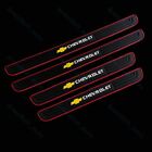 X4 New Black Rubber Car Door Scuff Sill Cover Panel Step Protector For Chevrolet