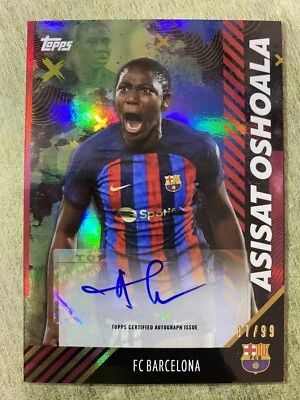 Topps FC Barcelona Womens Champions Asisat Oshoala Auto 87/99 - Image 1 of 2