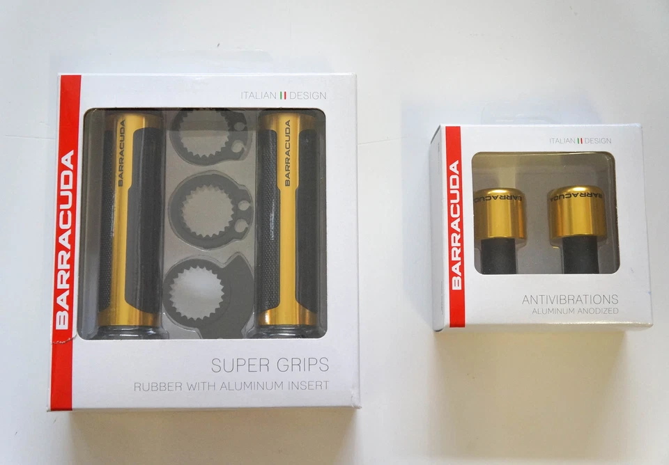 BARRACUDA KIT MANOPOLE E CONTRAPPESI ORO UNIVERSALI PER DUCATI HYPERMOTARD 1100 Foto 1 de 1